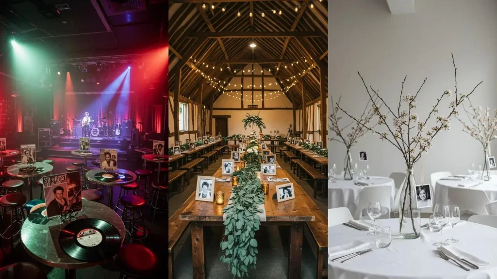 Ideas de decoración de cumpleaños: mesas adornadas con fotos del cumpleañero, un toque personal en cada detalle.