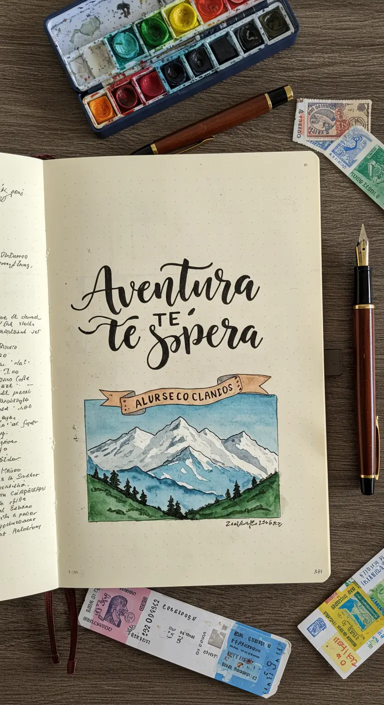 Página de un diario con la frase