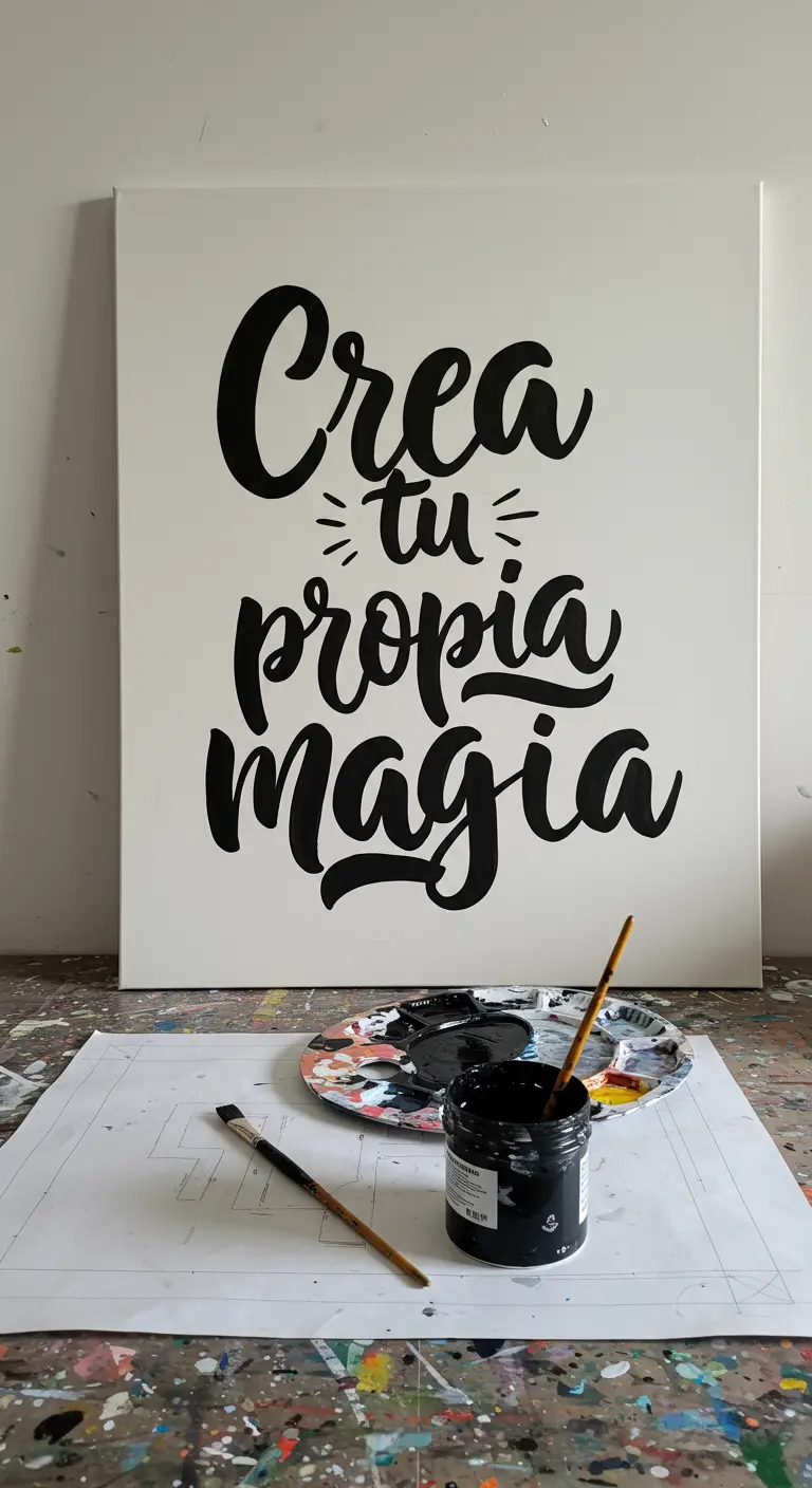 Lienzo blanco con la frase